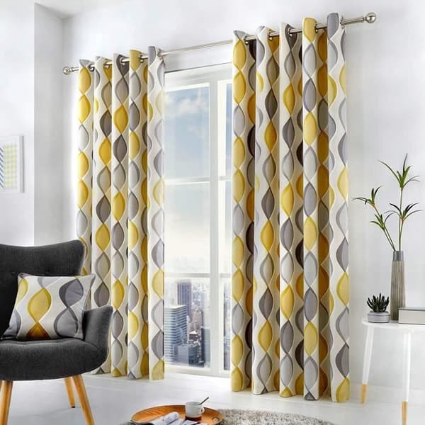 Gardiner - Fusion - 100 % bomull - Grå - 116,8 cm x 137,2 cm - Genomföring