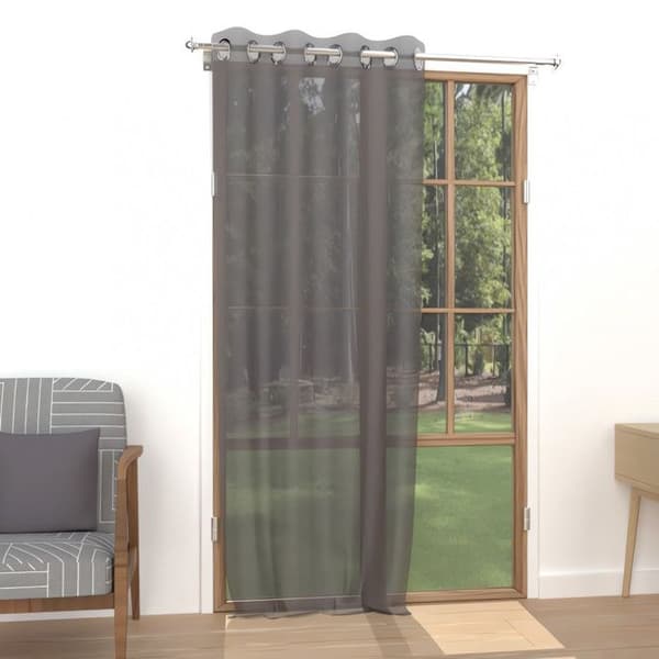 Öljett gardin 135x250 cm ALIX antracit, av Soleil d'ocre