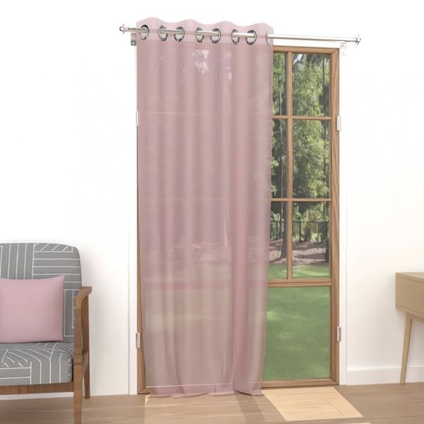 Voile med öljetter 135x250 cm UNI rosa från SOLEIL D'OCRE