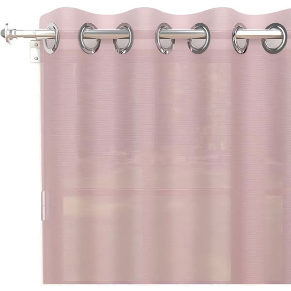 Voile med öljetter 135x250 cm UNI rosa från SOLEIL D'OCRE