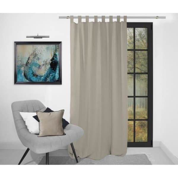 Mikrofiberdraperi med ben 135x250 cm BOHEME lin, av Soleil d'Ocre