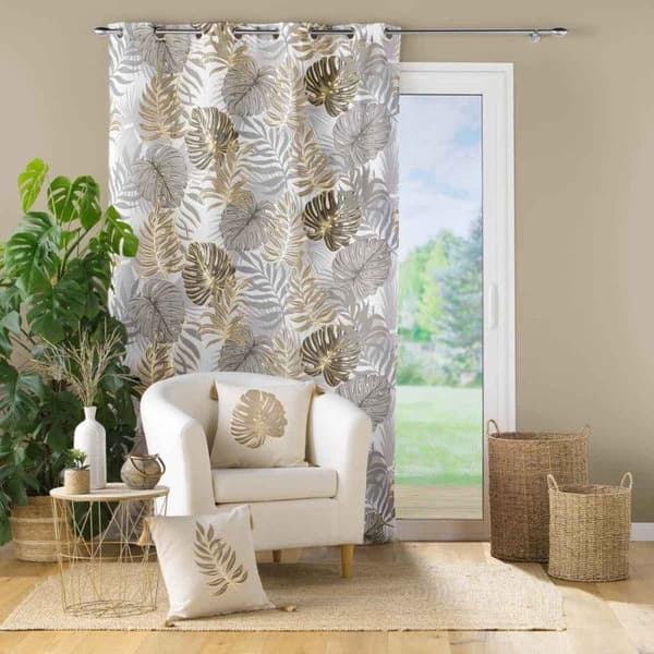 Gardiner med öljett - Paris Prix - Mogador - 140x260cm - Beige - Syntetisk