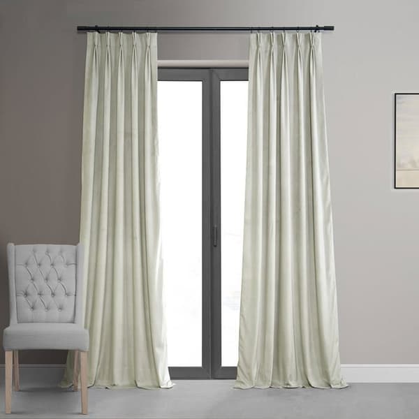 Gardin - dubbla gardiner Halvprisdraperier - VPCH-110602-108-FP - HPD Velvet mörkläggningsgardiner för vardagsrum 25 x 108 cm