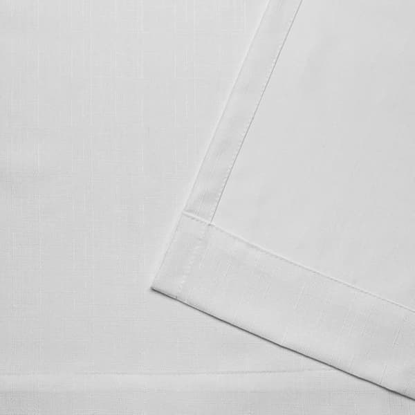 Exklusivt hem - EH7968-06 2-96G - Par linneöglegardiner, polyester, vintervit, 243,8 cm lång