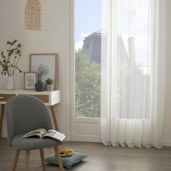 "Moly" skir gardin - vit - 135x240 cm - Vit - Atmosphera inredningsarkitekt