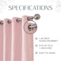 Miniatyrbild 4 av 4: Gardin - Dubbla Gardiner Elrene Aurora Window Curtain Collection, polyestertyg, rosa, 52" B x 84" L (1 panel)