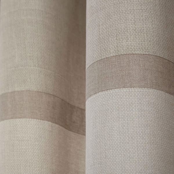 Catherine Lansfield - DS/53618/W/E9090/NT - Melville Par öglagardiner Vävd struktur Natur 228 x 229 cm