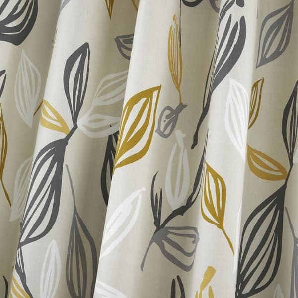 Fusion - ENSOC90726LZU - Ensley - Par öglagardiner 100 % bomull - 229 x 183 cm (B x H) - Okra