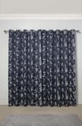 Miniatyrbild 1 av 3: Emma Barclay - BMW6690NVY - Butterfly Meadow Jacquard Double Eyelet Gardiner Marinblå Bredd 66 x Höjd 228 cm