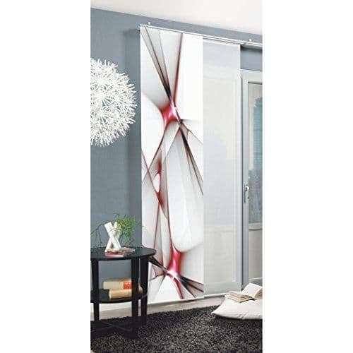 Heminredning 87188-707 Japansk Panel Polyester H:245 x B: 60 cm - RÖD - 87188-707