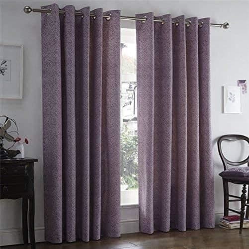 Gardiner - RIDEAUX - 168cm x 183cm - Lila - Termoisolerad - Ögla
