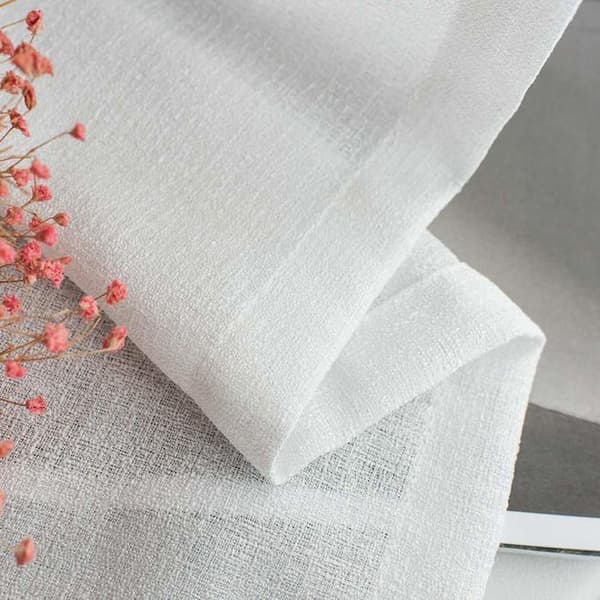 Voile - voile Melodieux Voilage White Eyelet Gardiner, set om 2, 140x183cm