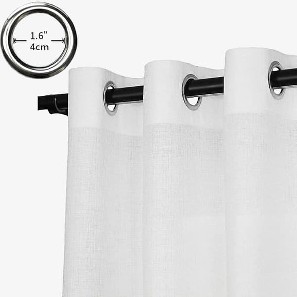 Voile - voile Melodieux Voilage White Eyelet Gardiner, set om 2, 140x183cm