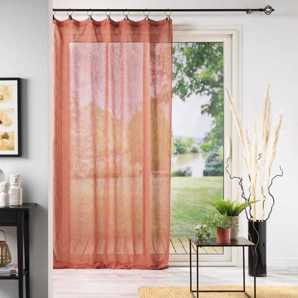 Ringpanel - LINKA - Vävt Tyg - 140 x 240 cm - Terrakotta - Inomhus