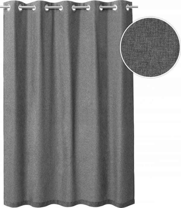 Voile - voilage Hobbygarden - W18GRF3 - RIDEAU 180 cm WAVE GRAPHITE