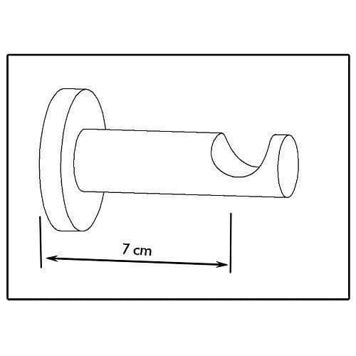 tilldekor 20 mm kombifäste - rodlenfäste/ inre spårrälsfäste , 75 mm väggavstånd, -spår, färg