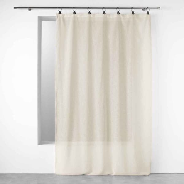Gardinstång med ringar - PARIS PRIX - Modell linka - 140x240cm - Färg Natur - Vävd