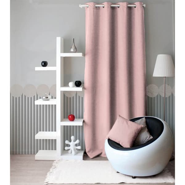 Enkelgardin med öljett gammalrosa 140 x 240 cm - Märke - Modell - Mörkläggande - Syntetisk - Fyrkantig