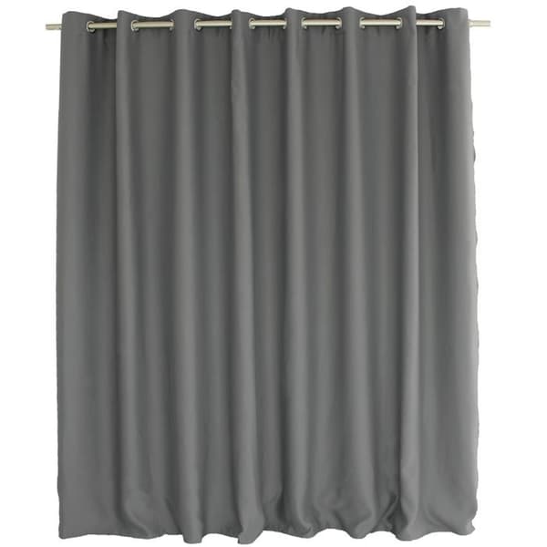 Mörkläggningsgardin - OBSKUR - 300 x 240 cm - Grå - Metallöglor - 100% polyester