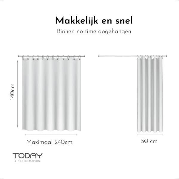 IDAG gardin Antracitgrå 140x240 cm