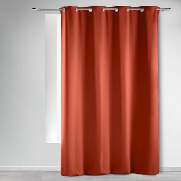 EYELET GARDIN 135 x 240 CM BLACKOUT UNI OCCULT TERRACOTTA