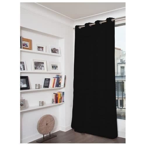 Ljudisolerad gardin - MOONDREAM - Svart - 145 x 260 cm - Mörkläggning - Termisk - Brusreducering 7 dB