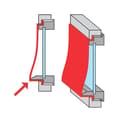 Miniatyrbild 4 av 4: Fönstermarkis med elastisk självhäftande grå-antracit