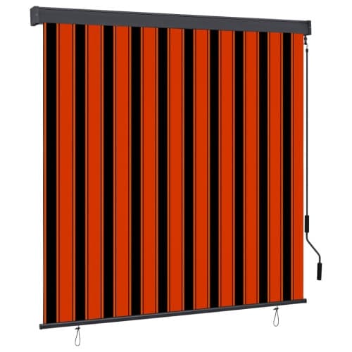 Rullgardin utomhus 160x250 cm orange och brun