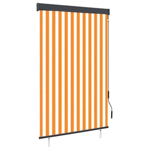 Rullgardin utomhus 120x250 cm vit och orange