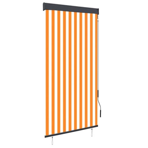 Rullgardin utomhus 100x250 cm vit och orange