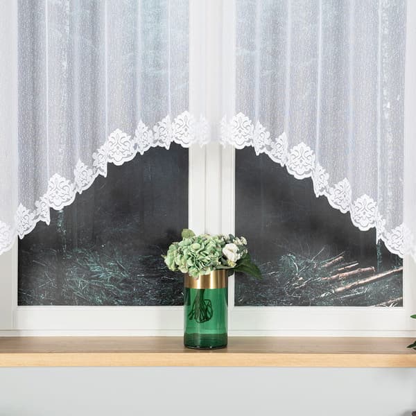 Valmis jacquard-verho 400x160cm Jacquard valkoinen