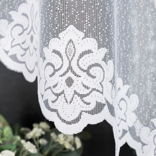 Valmis jacquard-verho 400x160cm Jacquard valkoinen