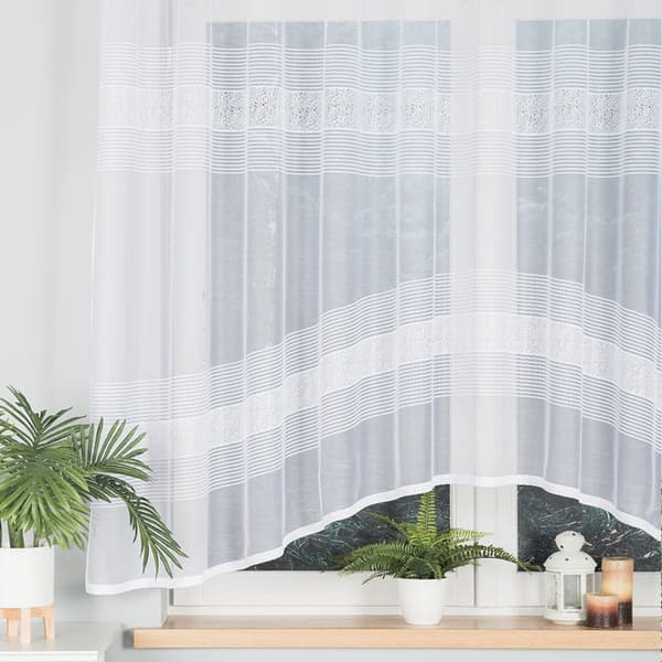 Valmis jacquard-verho KLAUDYNA 520x160cm valkoinen