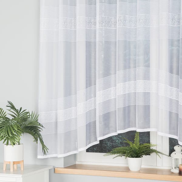 Valmis jacquard-verho KLAUDYNA 520x160cm valkoinen