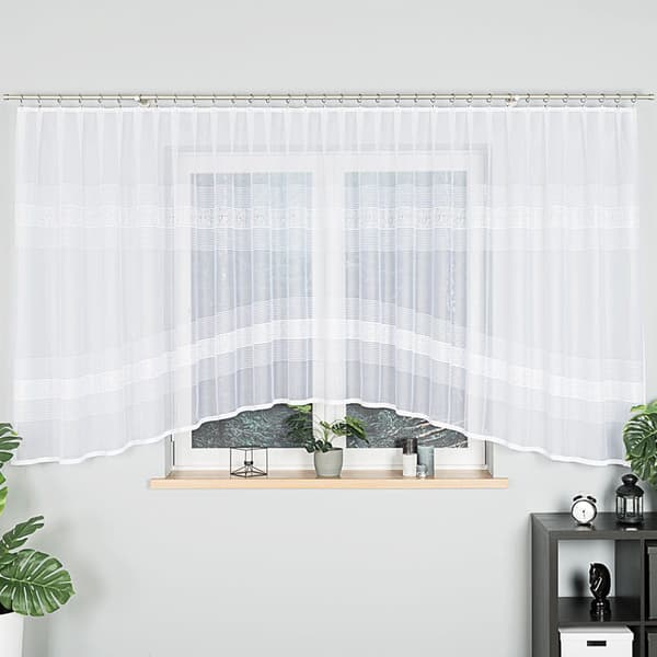 Valmis jacquard-verho KLAUDYNA 520x160cm valkoinen