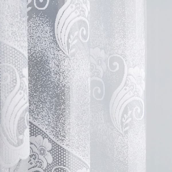 Færdigfremstillet jacquardgardin ADELINA 310x160cm hvid
