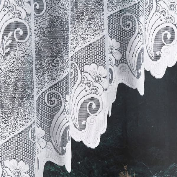 Færdigfremstillet jacquardgardin ADELINA 310x160cm hvid