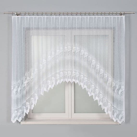 Valmis jacquard-verho ADELINA 310x160cm valkoinen