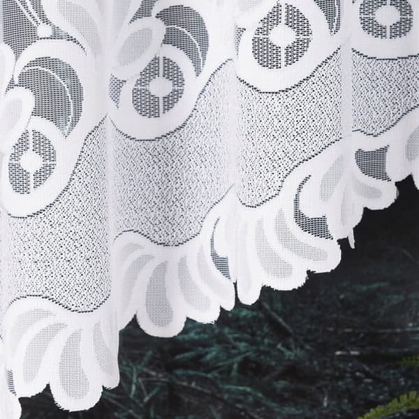 Færdigfremstillet jacquardgardin KASJANA 400x160cm hvid