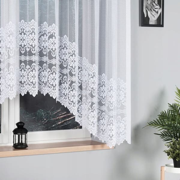 Färdig jacquardgardin SERAFINA 310x160cm vit