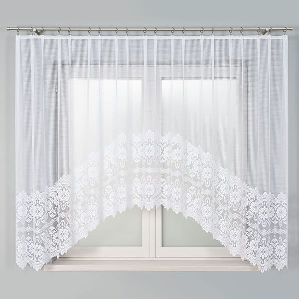 Färdig jacquardgardin SERAFINA 310x160cm vit
