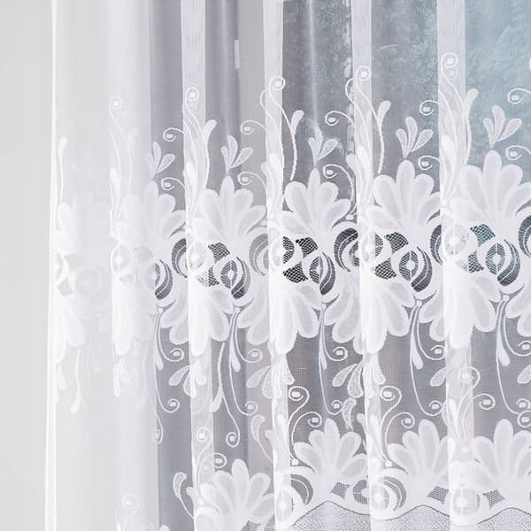Valmis jacquard-verho KASJANA 320x160cm valkoinen