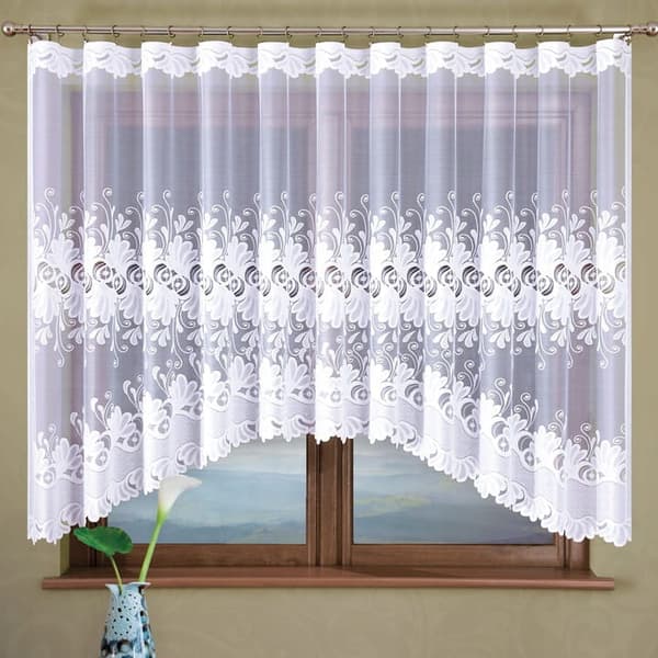 Valmis jacquard-verho KASJANA 320x160cm valkoinen
