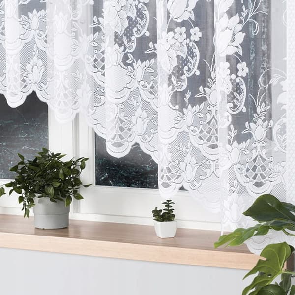 Färdig jacquardgardin EDYTA 300x160cm vit
