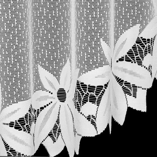 Valmis jacquard-verho JADWIGA 500x140cm valkoinen