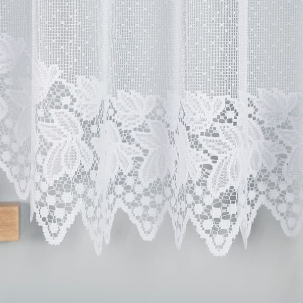 Færdigfremstillet jacquardgardin HERNANI 510x160cm hvid