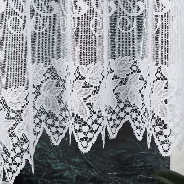 Færdigfremstillet jacquardgardin HERNANI 510x160cm hvid