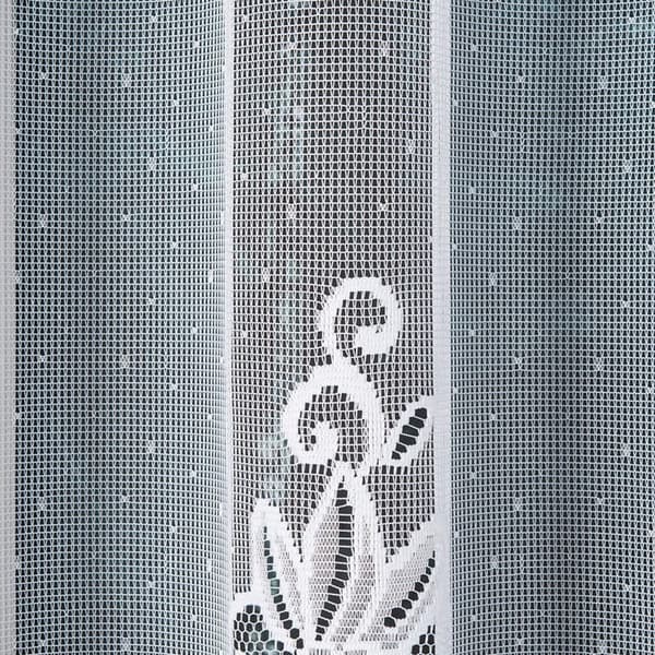 Færdigfremstillet jacquardgardin BERENIKA 330x140cm hvid