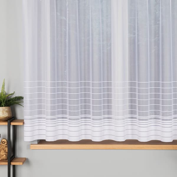 Färdig jacquardgardin NELA 300x160cm vit