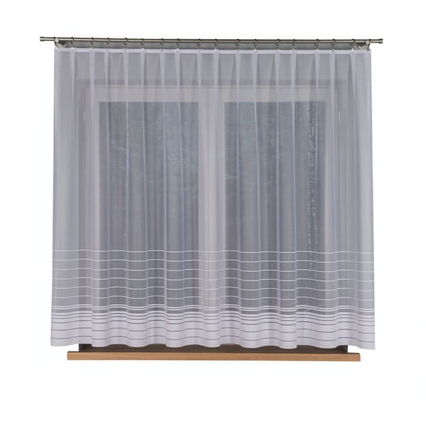 Færdigfremstillet jacquardgardin NELA 300x160cm hvid